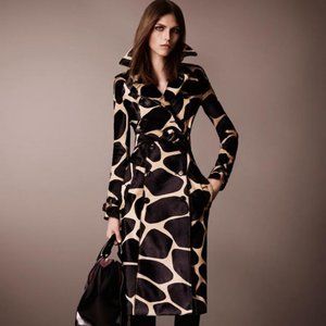 Burberry Prorsum Pony/Calf Hair Leather Trench Coat Sz 36 IT 2 US from A/W 2013